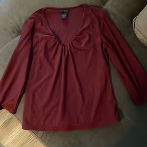 Express Maroon Top Size L